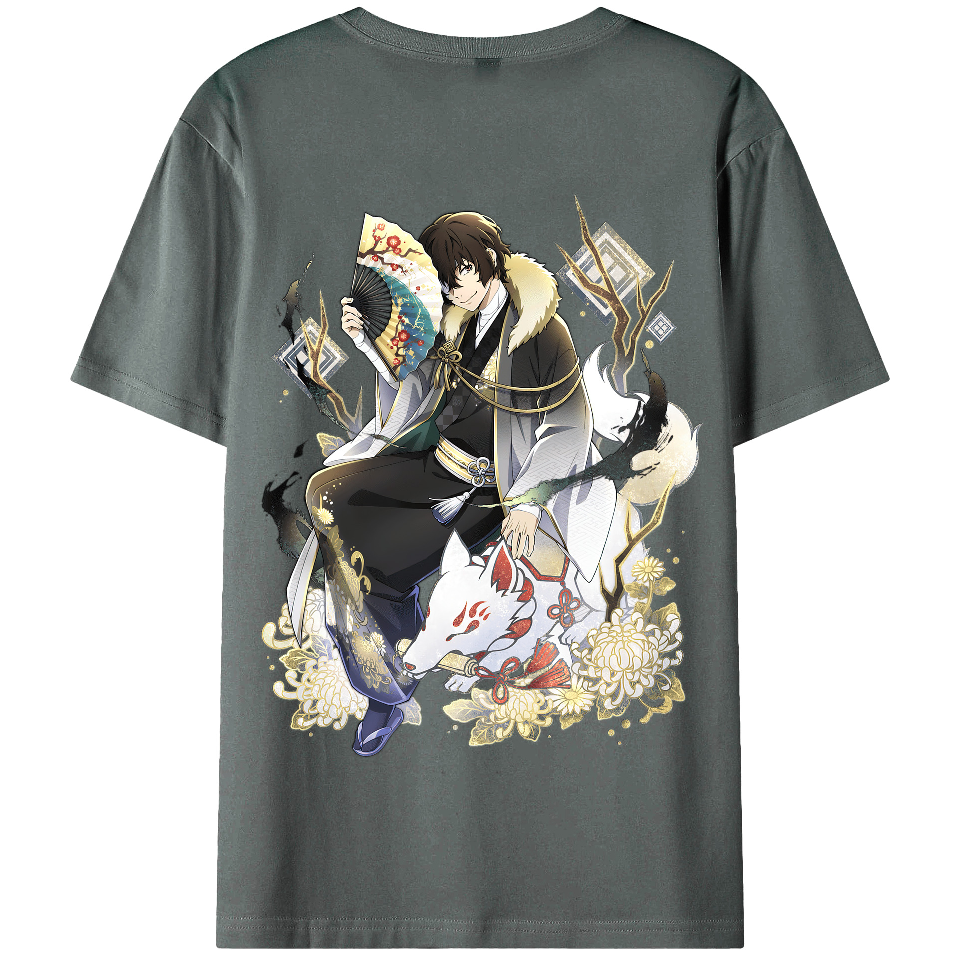 （画像用） 文豪ストレイドッグス Bungo Stray Dogs 綿100％半袖Tシャツ（背面プリント）